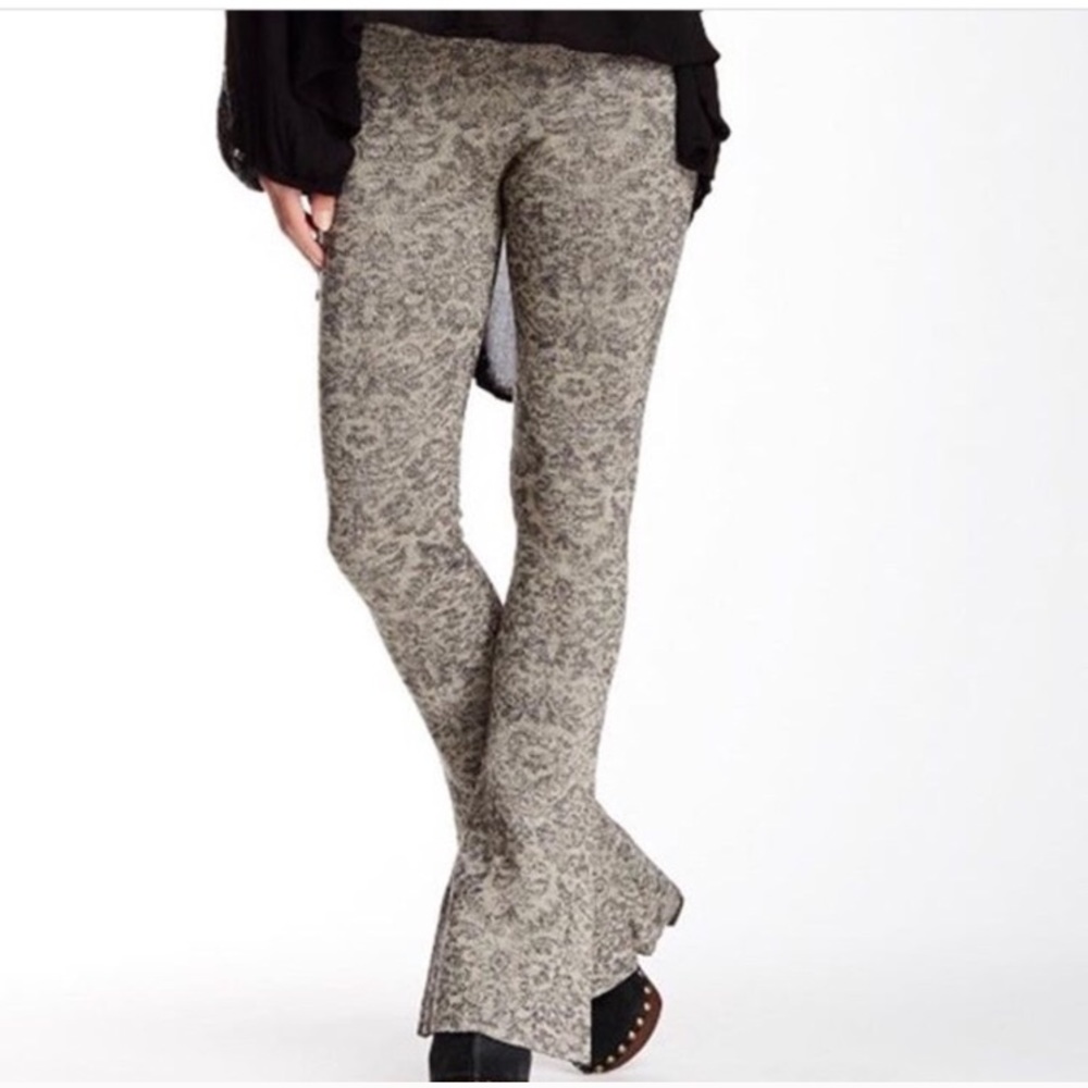 FP Metallic Brocade Stretch Flare Legging